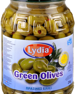 LYDIA Gr. Groene Olijven S.Collosal m.Paprika  2kg